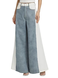 Perrie Colorblocked Flared Jeans