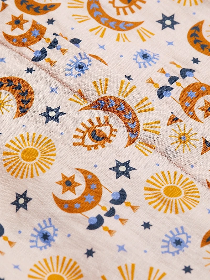 Kengy Printed Puff-Sleeve Top