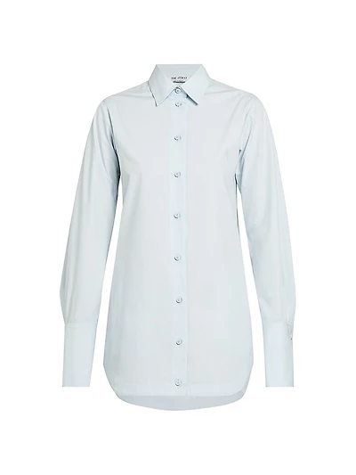 Cotton Poplin Mini Shirtdress