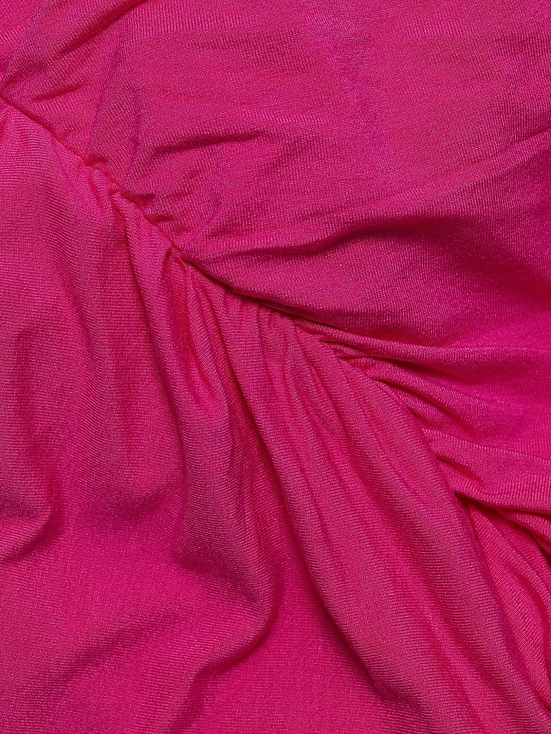 Jersey Draped V-Neck Minidress