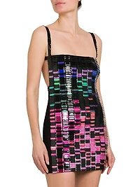 Rue Ombré Rhinestone Minidress