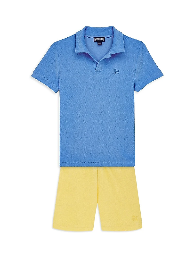 Little Kid's & Cotton Terry Polo Shirt