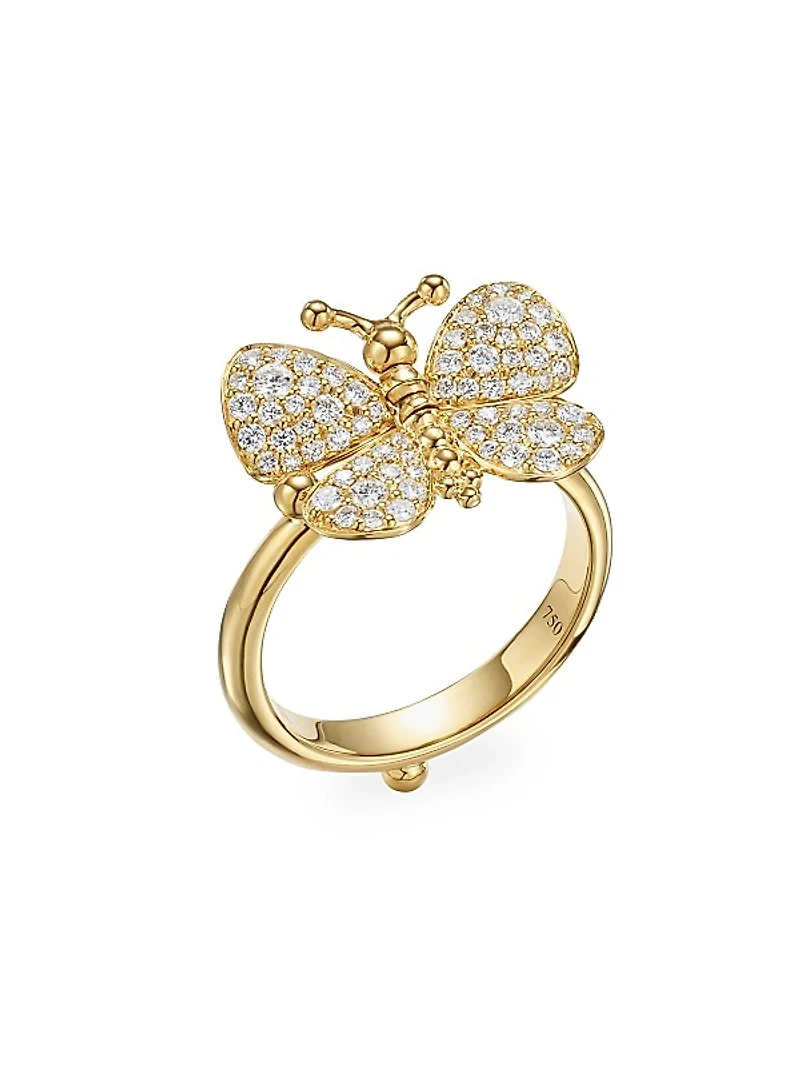 Florence86 FJ Butterfly 18K Yellow Gold & 0.56 TCW Diamond Ring