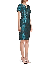 Jacquard Sheath Dress
