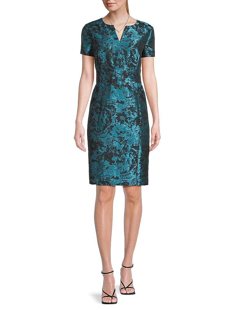 Jacquard Sheath Dress
