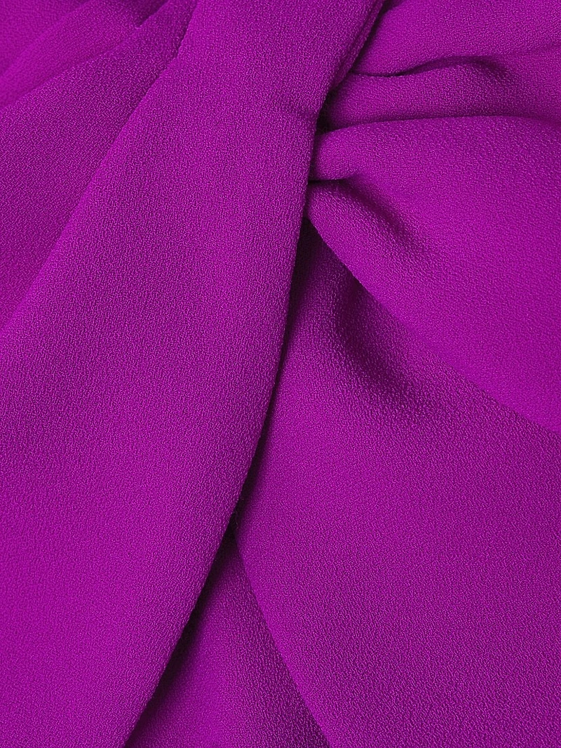 Crepe Bow Bodice Gown