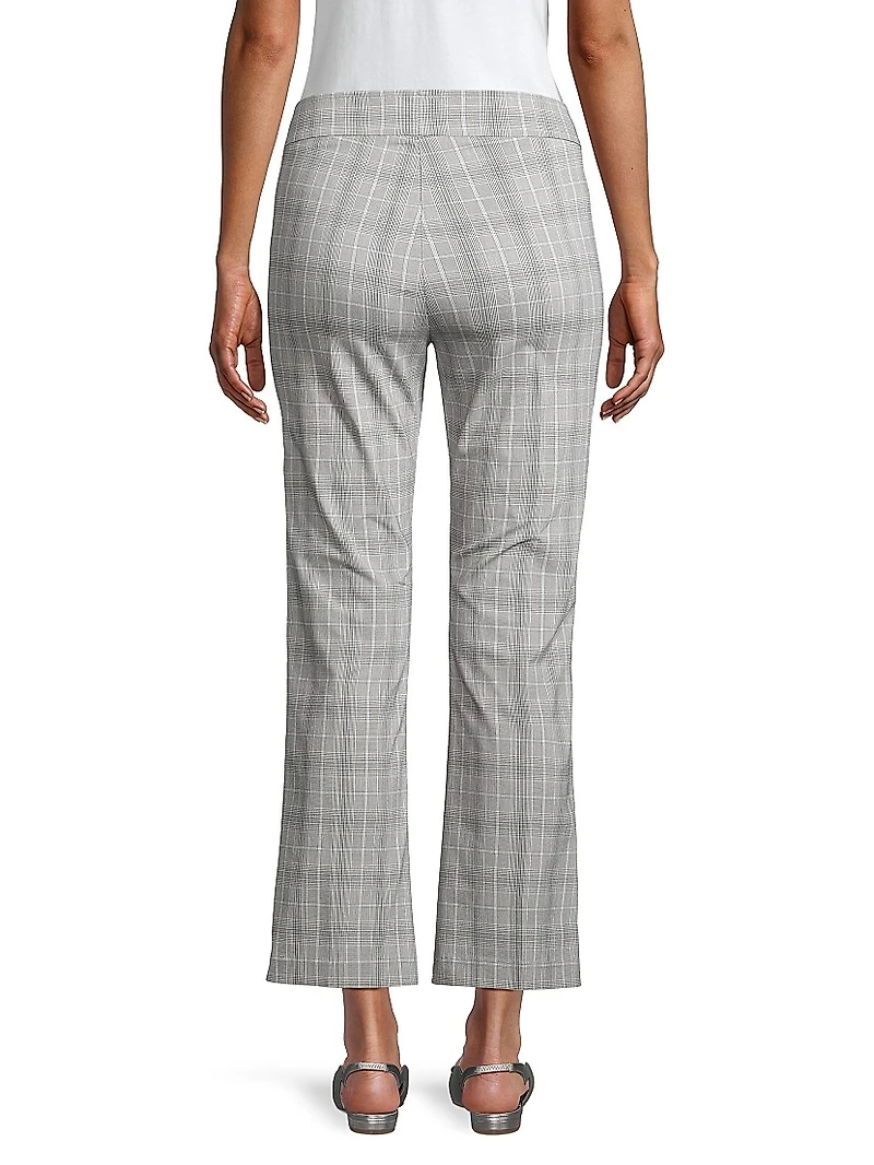 Leonovelty Plaid Ankle-Crop Pants