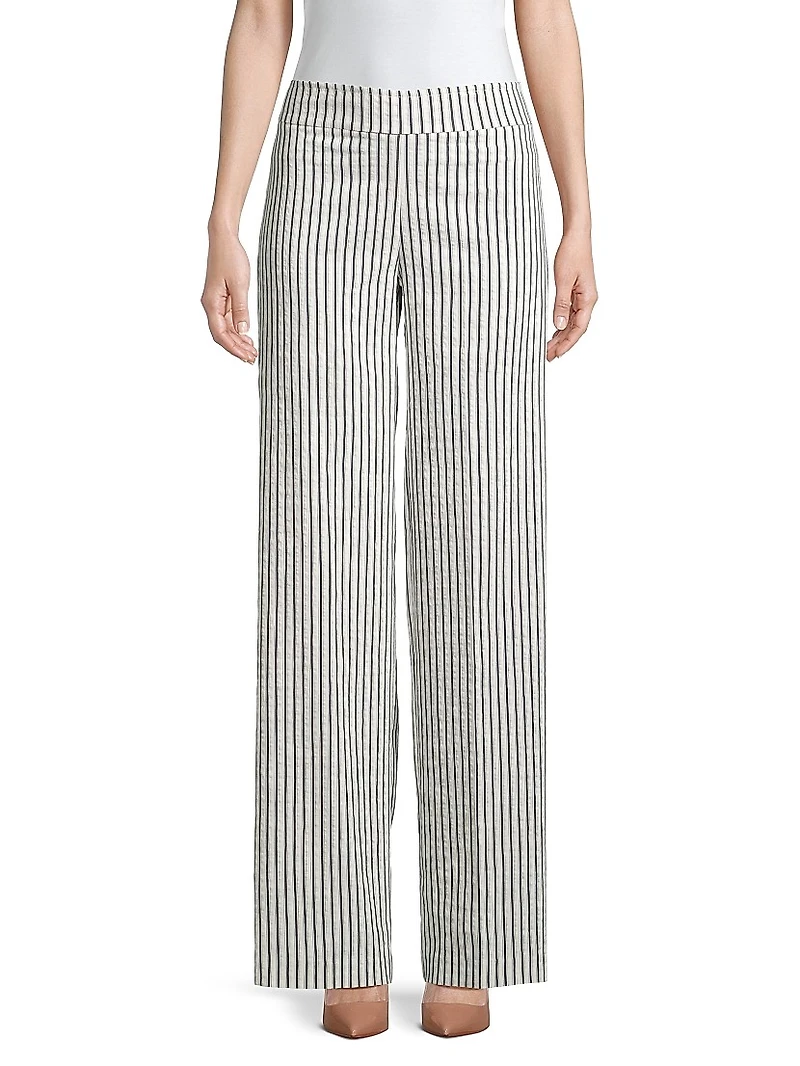 Flavia Striped Wide-Leg Pants