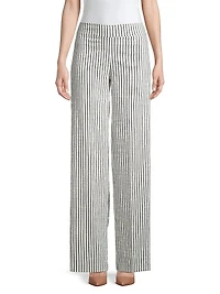 Flavia Striped Wide-Leg Pants