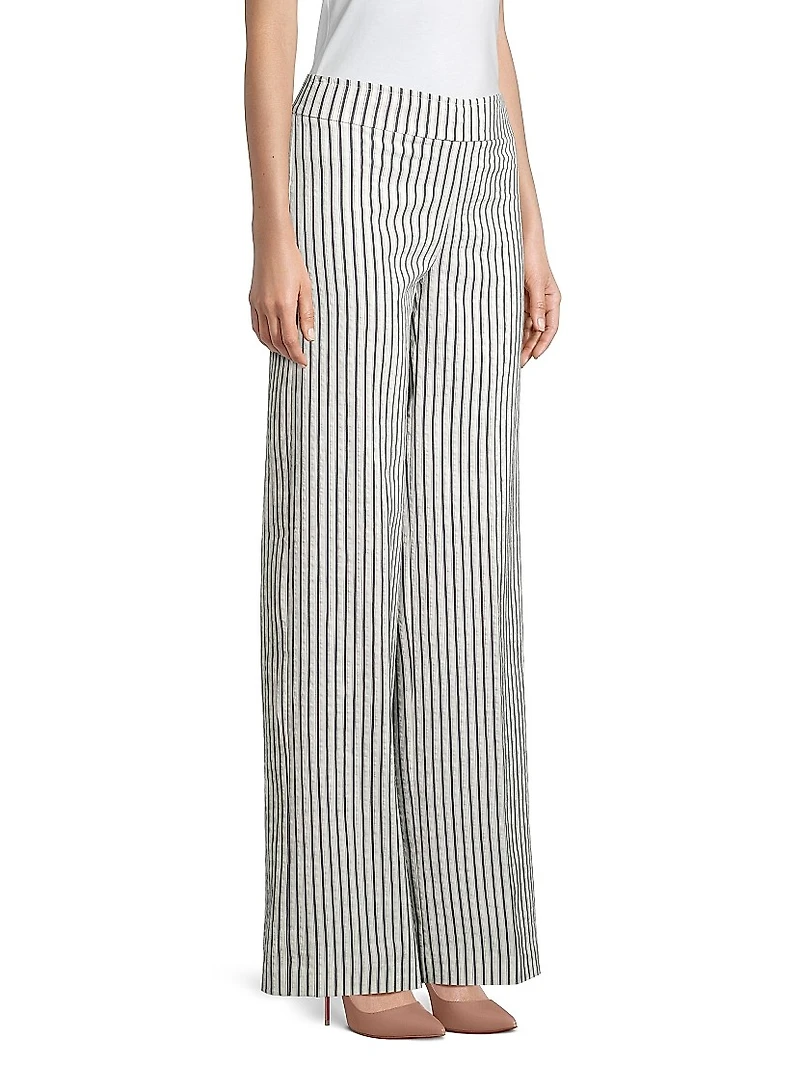 Flavia Striped Wide-Leg Pants