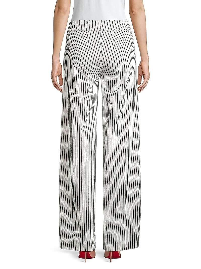 Flavia Striped Wide-Leg Pants