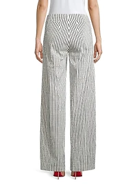 Flavia Striped Wide-Leg Pants