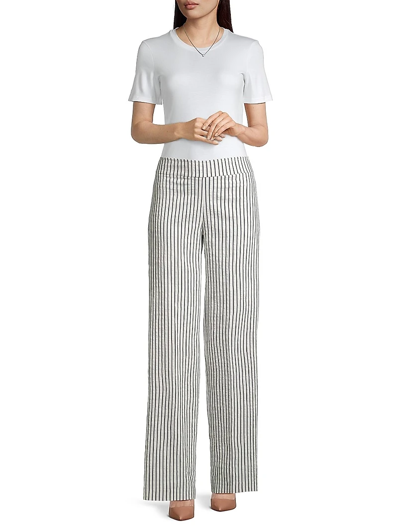 Flavia Striped Wide-Leg Pants
