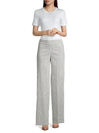 Flavia Striped Wide-Leg Pants