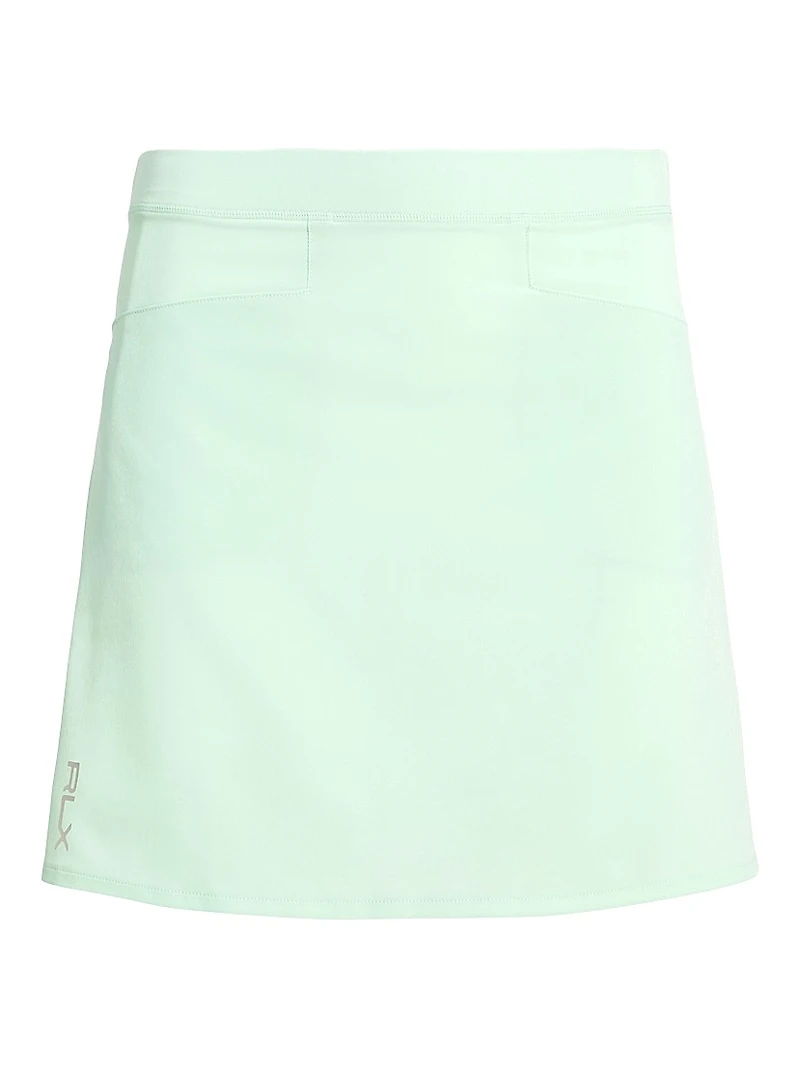 Stretch Pleated-Back Miniskort