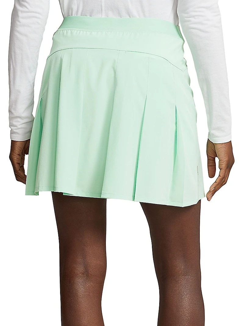 Stretch Pleated-Back Miniskort