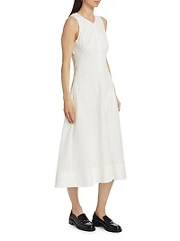 Juno Cotton Broderie Anglaise Midi-Dress