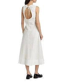 Juno Cotton Broderie Anglaise Midi-Dress