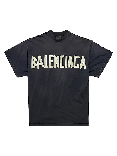 Tape Type Double Front T-Shirt Oversized
