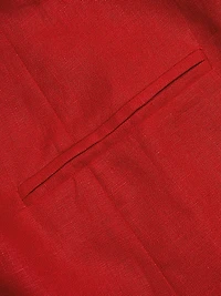 Citron Seamed Linen A-Line Minidress
