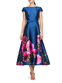 Ina Peony Mikado Cocktail Dress