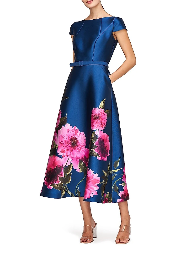 Ina Peony Mikado Cocktail Dress