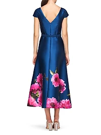 Ina Peony Mikado Cocktail Dress