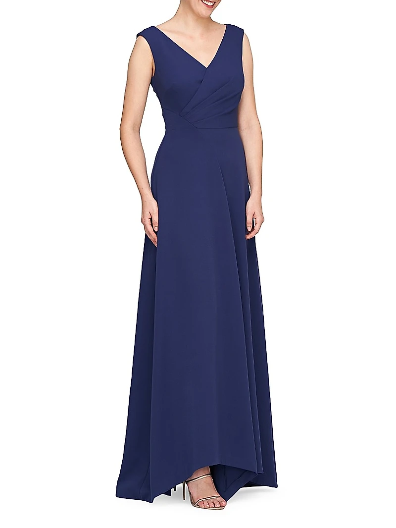 Yara Crêpe A-Line Gown