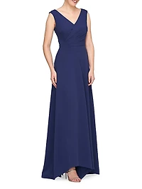 Yara Crêpe A-Line Gown