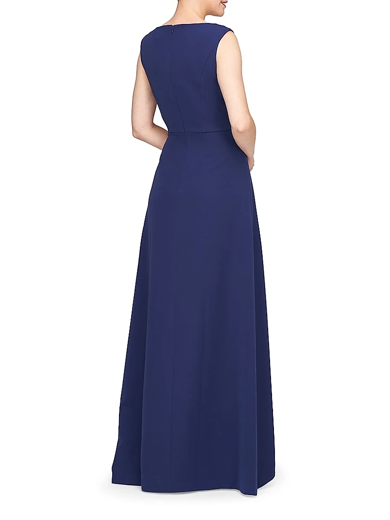 Yara Crêpe A-Line Gown