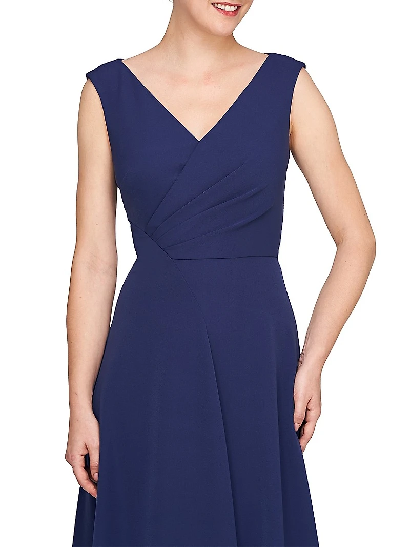 Yara Crêpe A-Line Gown