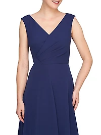 Yara Crêpe A-Line Gown