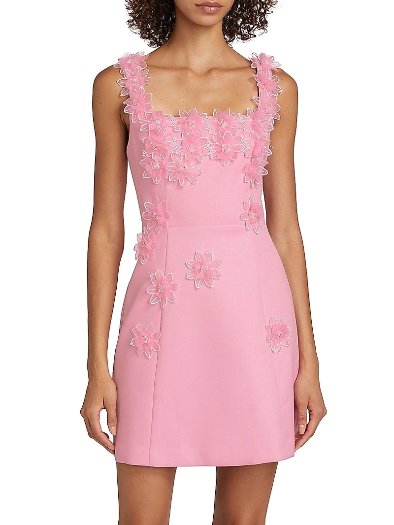Bruges Floral Appliqué Minidress