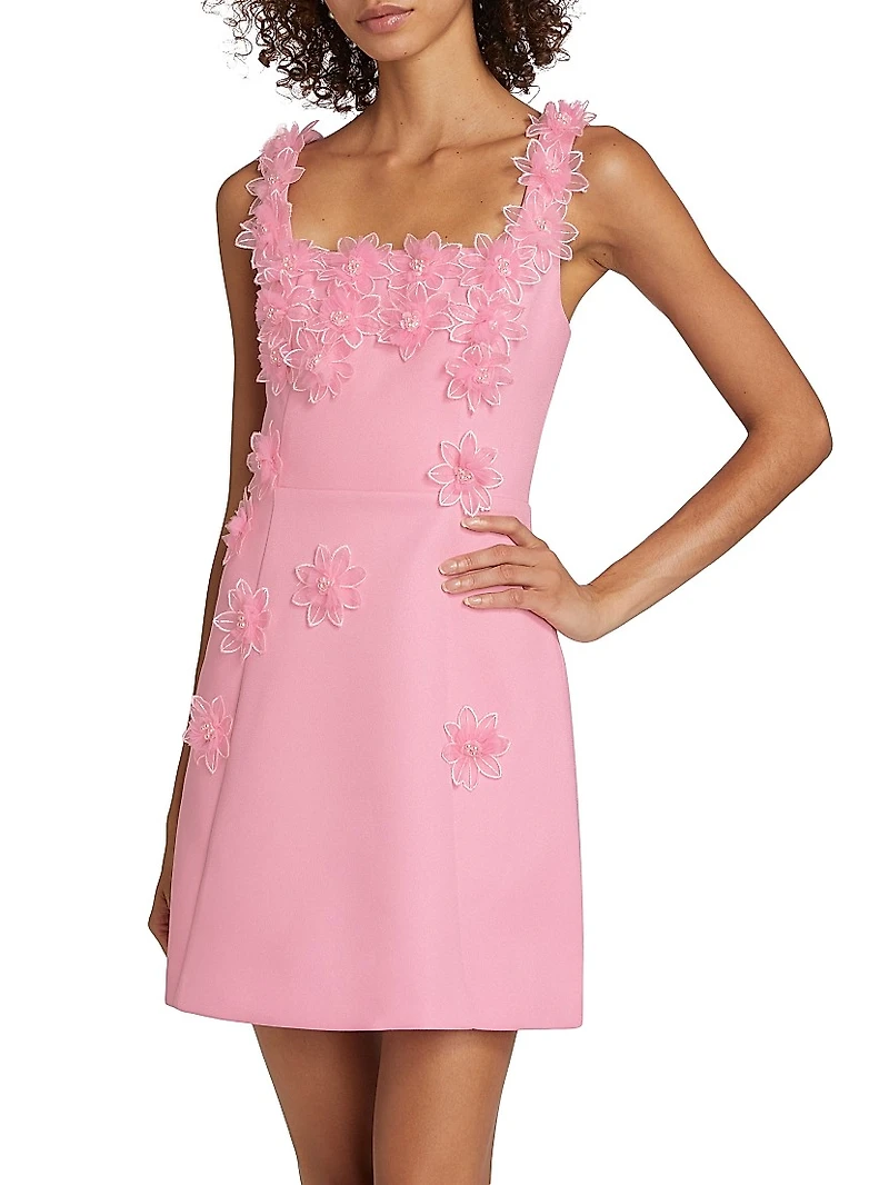 Bruges Floral Appliqué Minidress