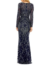 Embellished Column Gown