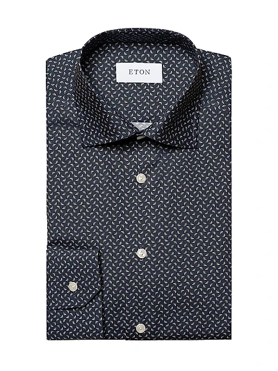 Slim-Fit Micro Banana Print Shirt