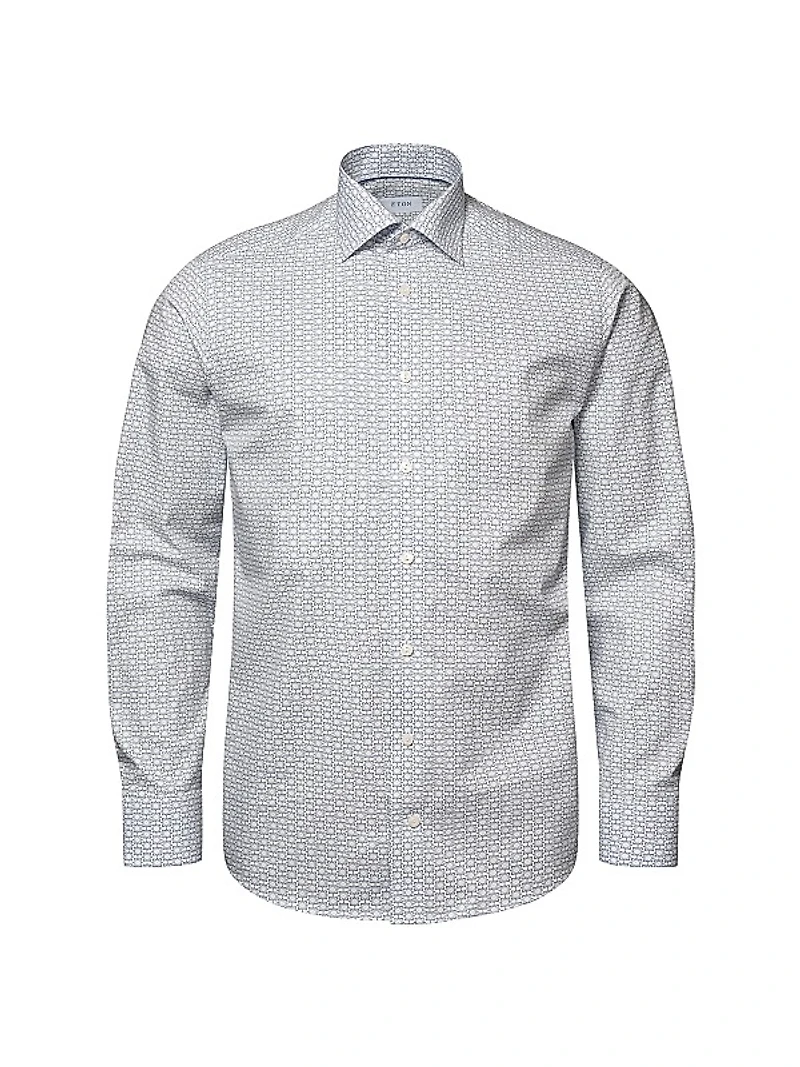 Contemporary-Fit Geometric Print Shirt