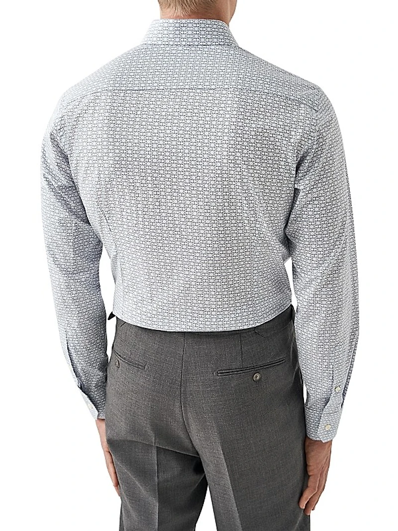 Contemporary-Fit Geometric Print Shirt