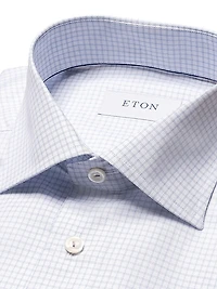 Contemporary-Fit Check Cotton-Blend Shirt