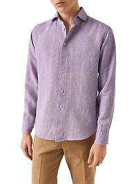 Contemporary-Fit Linen Shirt