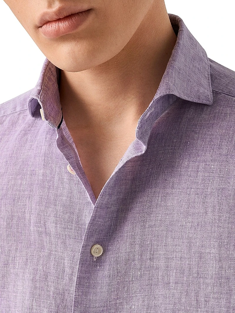 Contemporary-Fit Linen Shirt