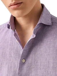 Contemporary-Fit Linen Shirt