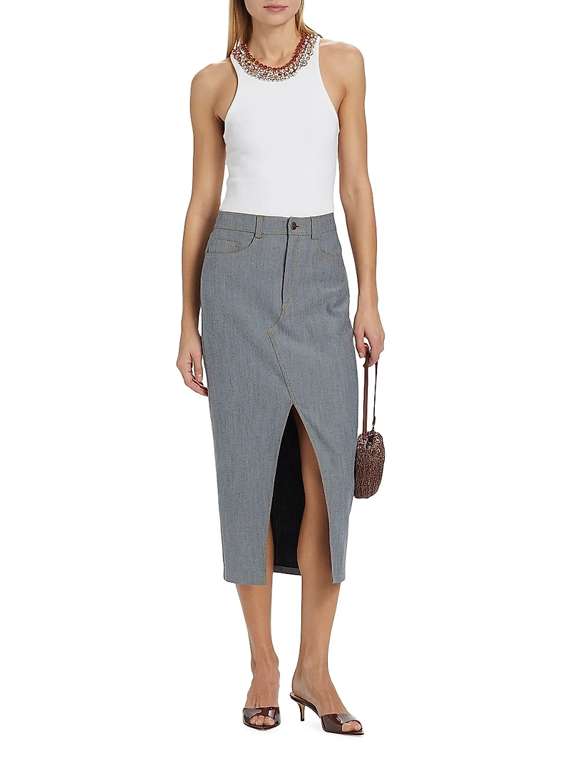 Tana Denim Pencil Skirt