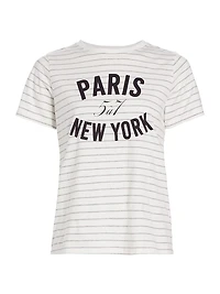 Melangé Stripe Paris New York T-Shirt