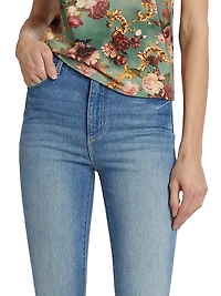 Mira Stretch High-Rise Crop Boot-Cut Jeans