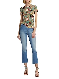 Mira Stretch High-Rise Crop Boot-Cut Jeans