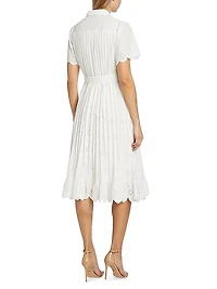 The Esther Eyelet Midi Shirtdress