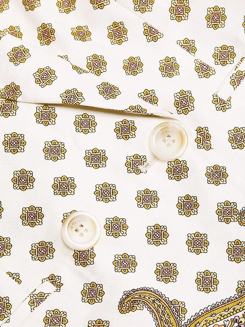 Karter Paisley Linen-Blend Blazer