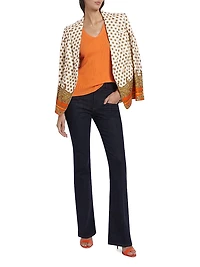 Karter Paisley Linen-Blend Blazer