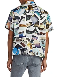 Collage Silk Camp Shirt